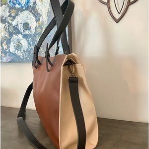 Leather tote bag